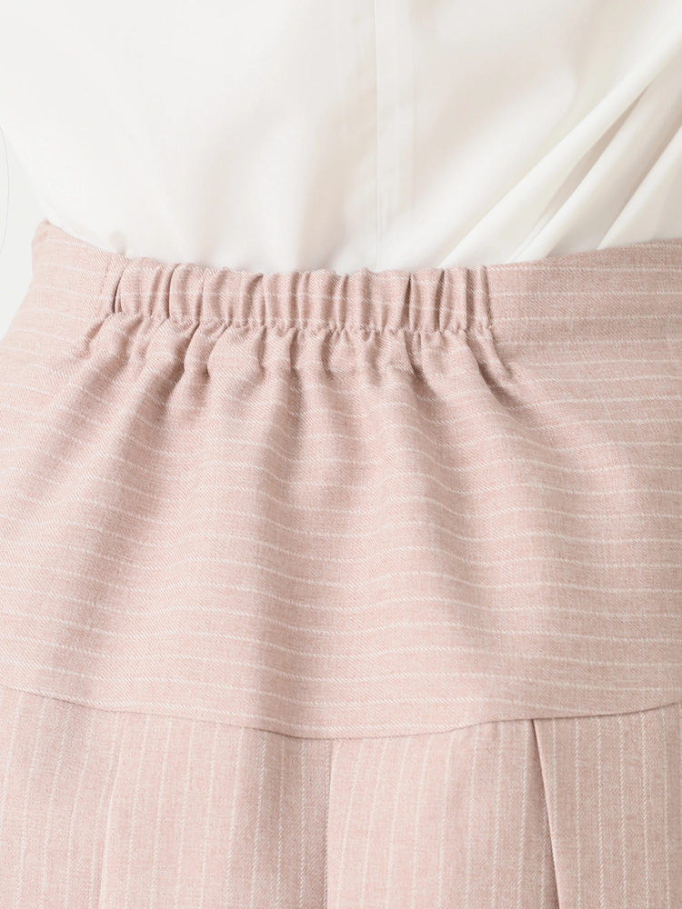 ヨーク切替ストライププリーツSK - Ank Rouge(アンクルージュ)の