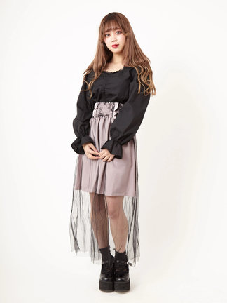 ぽんず　アンコキーヌ　チュールスカート メタリックチュールスカート | AND ON JIONE STORE（アンドオン