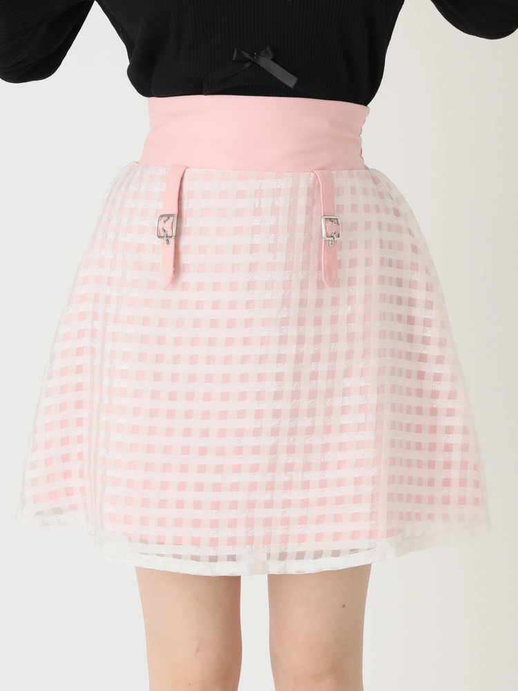 ガーター付き台形スカート - Ank Rouge(アンクルージュ)のスカート