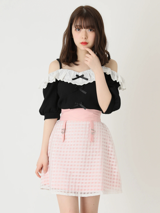 ガーター付き台形スカート - Ank Rouge(アンクルージュ)の