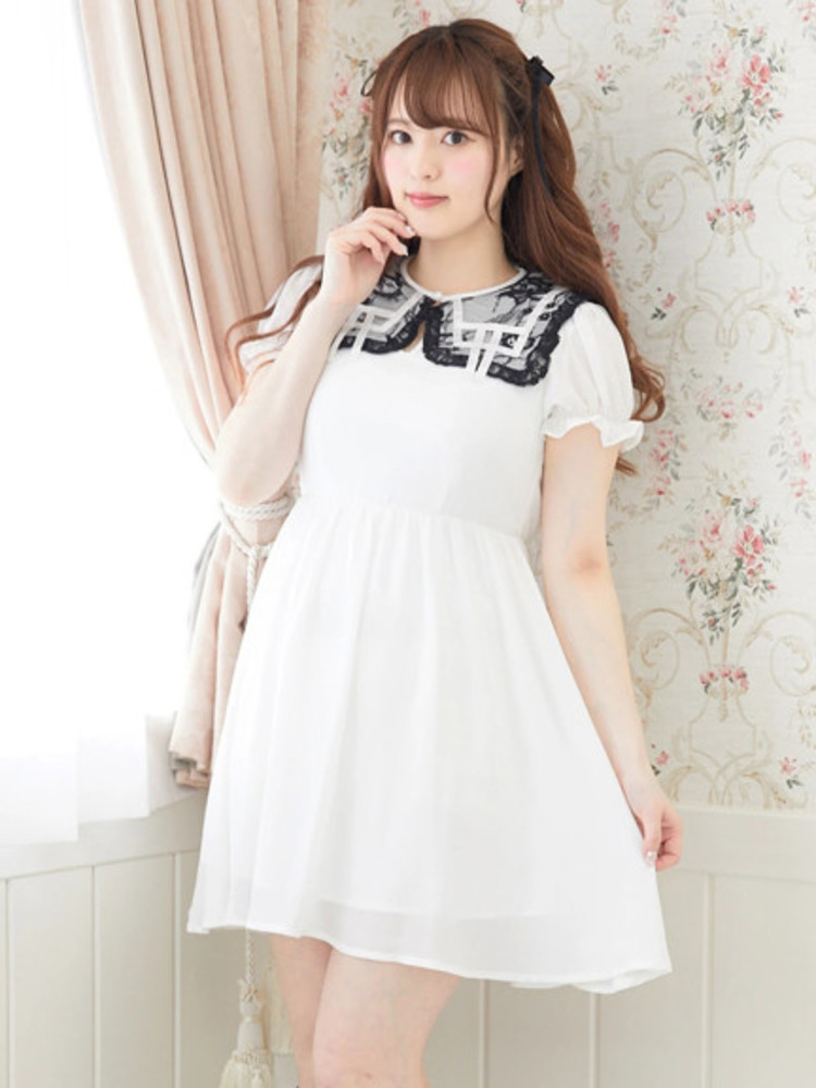 衿レースセーラーワンピース - Ank Rouge(アンクルージュ)のワンピース