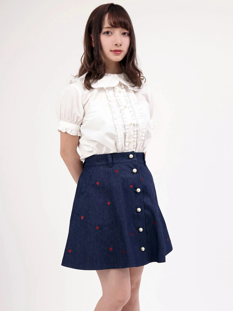 ハートエンブロイダリーフレアーSK - Ank Rouge(アンクルージュ)の