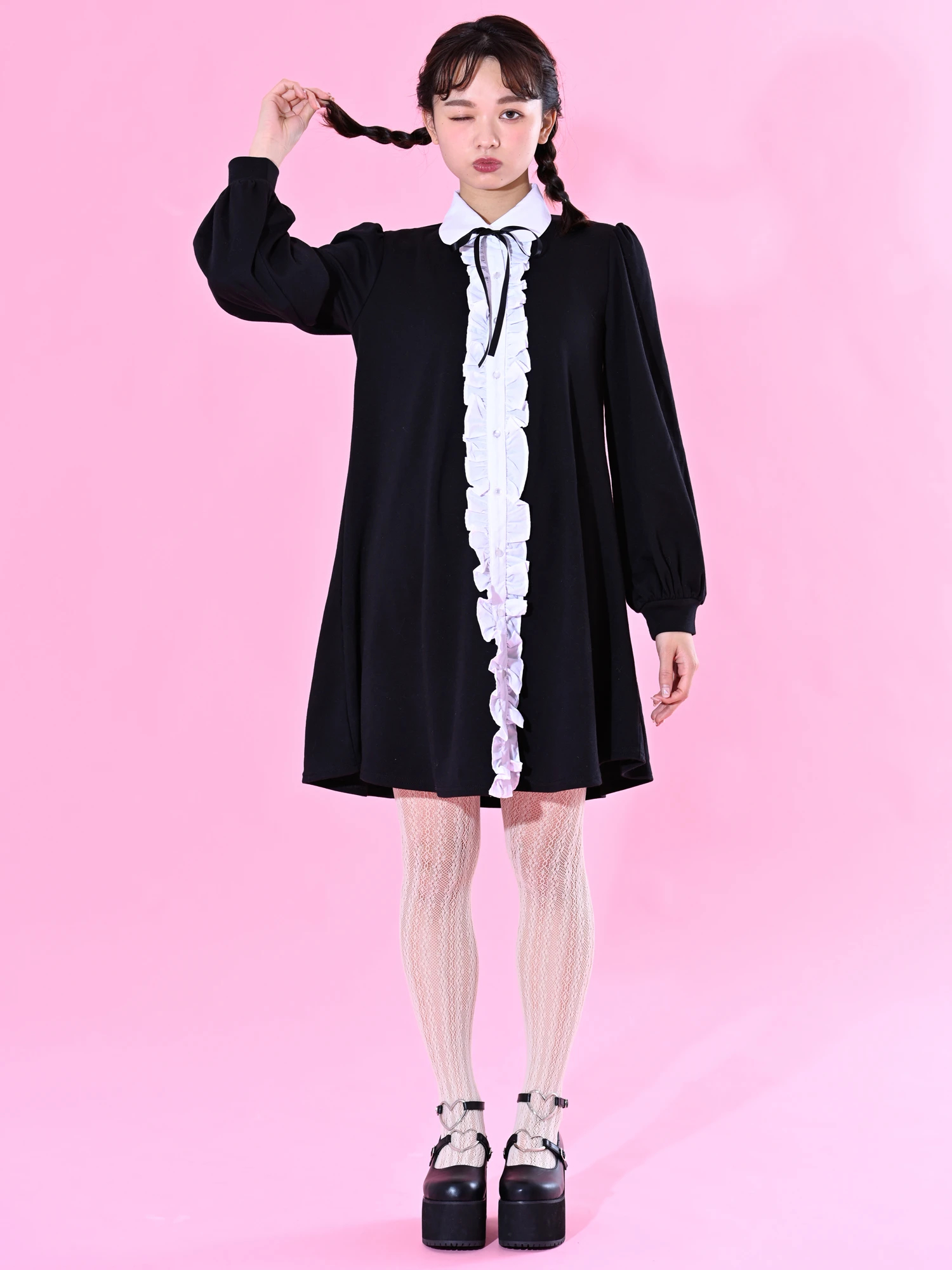 Aライン丸衿カットOP - Ank Rouge(アンクルージュ)のワンピース Aライン丸衿カットOP - Ank Rouge(アンクルージュ)のワンピース
