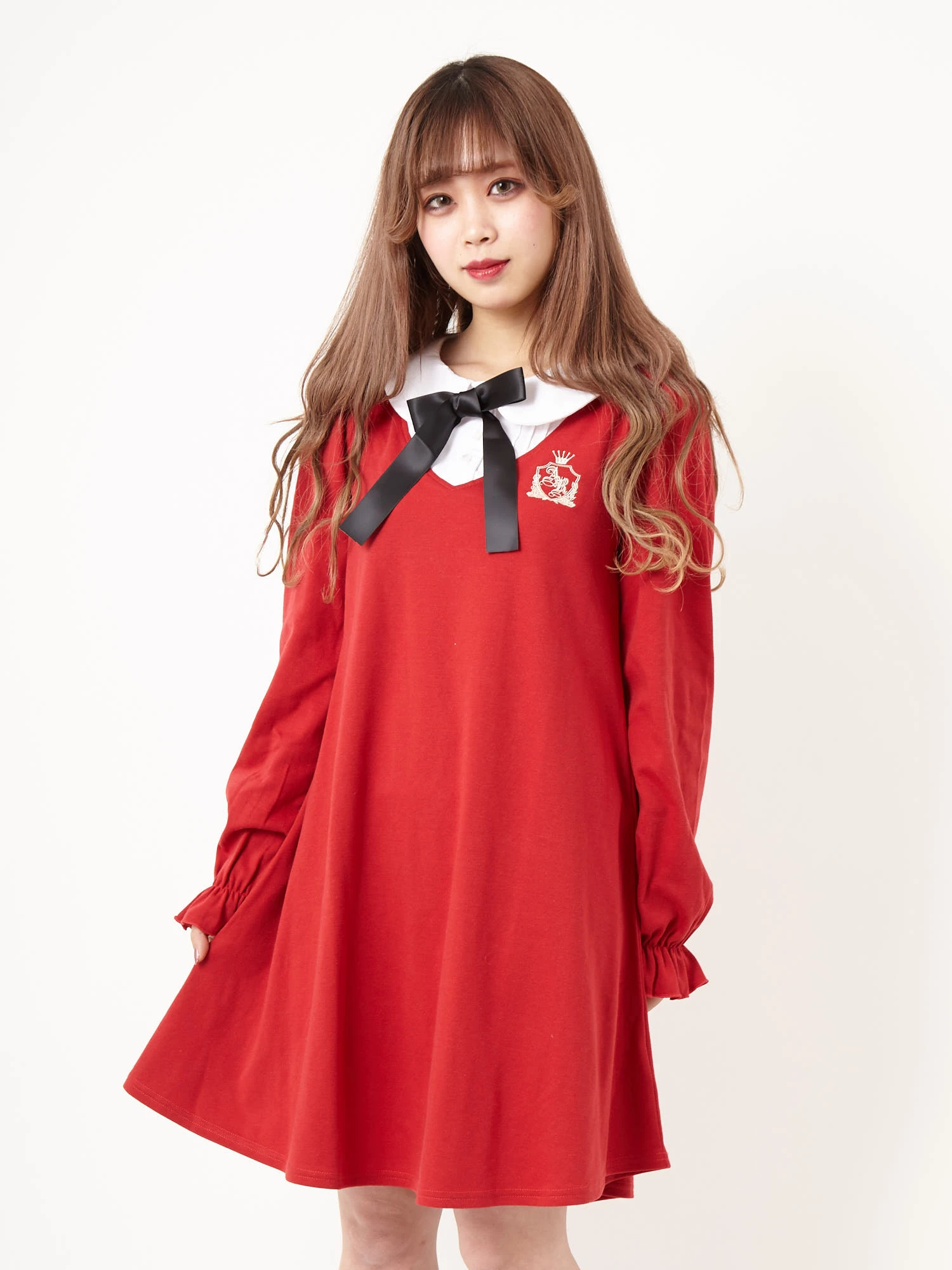 LIZLISA アンクルージュ トップス ワンピース 赤 LIZLISA アンクルージュ トップス ワンピース 赤