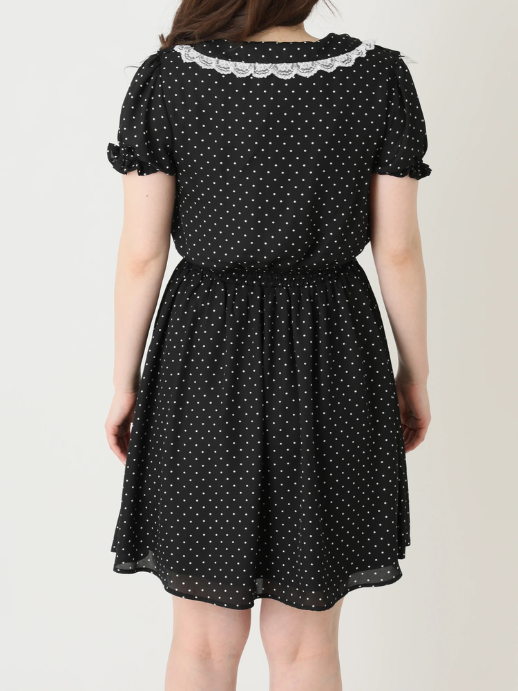 ドットフリルパフワンピース - Ank Rouge(アンクルージュ)のワンピース