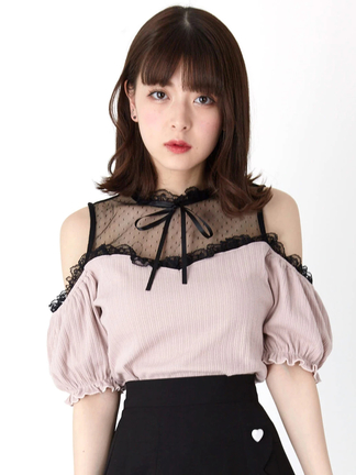 肩あきテレコTOPS - Ank Rouge(アンクルージュ)のTシャツ