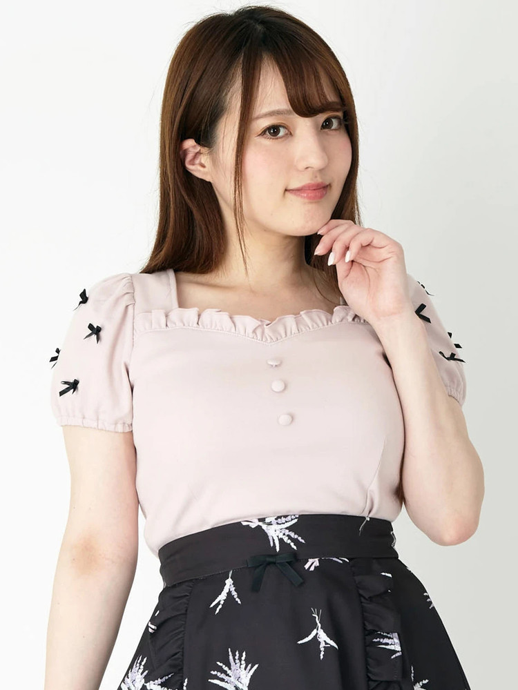 PetitRibbonパフトップス - Ank Rouge(アンクルージュ)のTシャツ