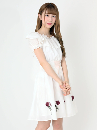 Ank Rouge StrawberryRoseスピンドルパフOP StrawberryRoseスピンドルパフOP - Ank Rouge(アンクルージュ)の