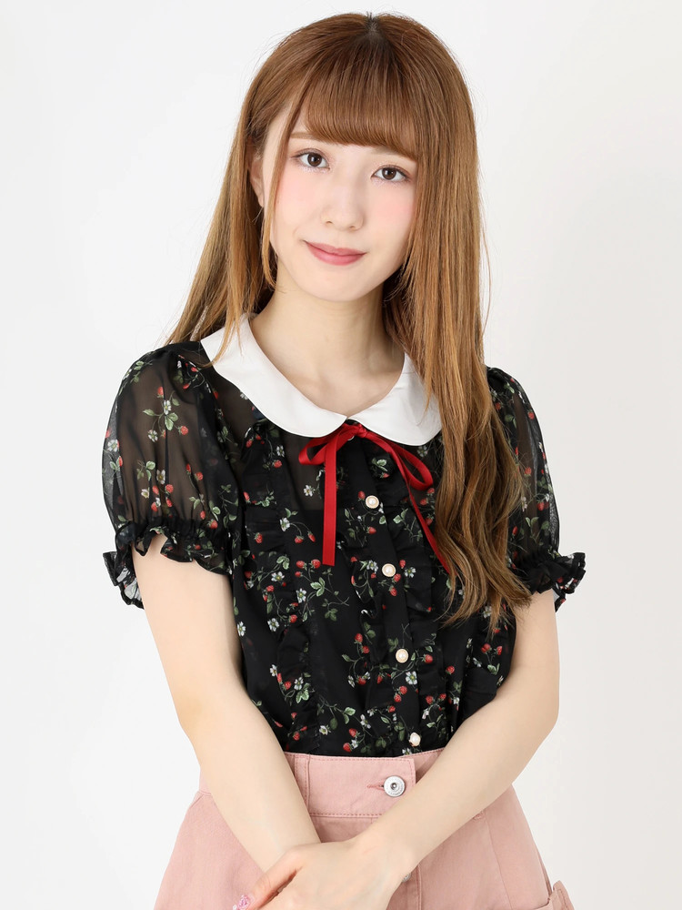 Ank Rouge 黒フリルブラウス フリルブラウス - Ank Rouge(アンクルージュ)のシャツ・ブラウス