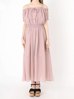 2WAYシフォンマキシワンピース