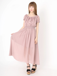 2WAYシフォンマキシワンピース