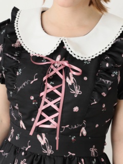 RibbonToeShoseレースアップフリルワンピース - Ank Rouge(アン  