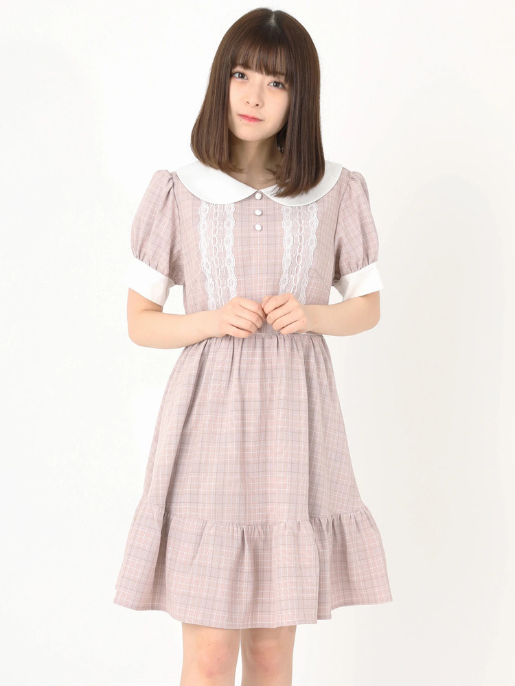 【CHICLINE】★ アルル チェックツイード ワンピース (DRESS)★ aoc-3536_front_4685976d-62d7-