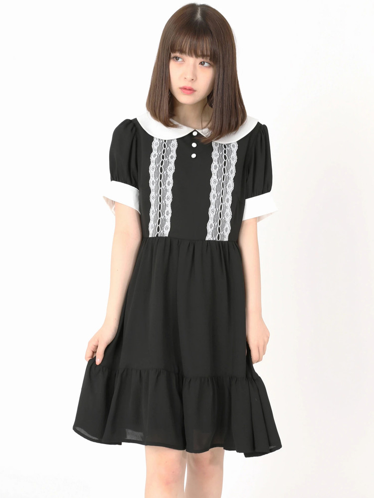 大人気新品  レース×チェックワンピース - Rouge(アンクルージュ)の Ank ワンピース