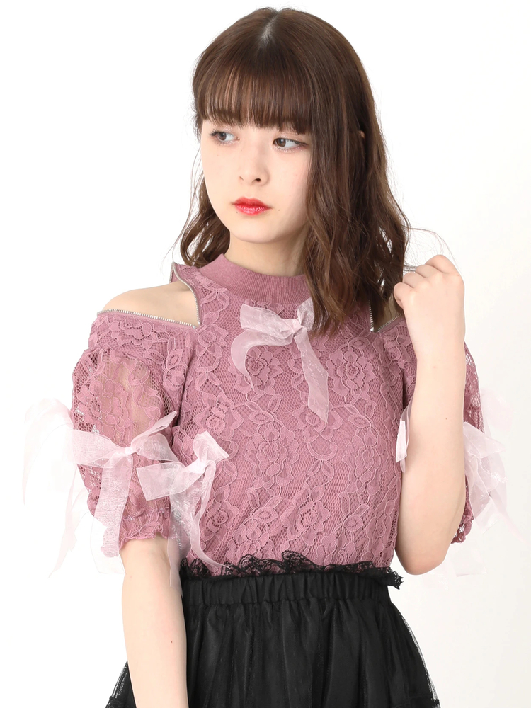リボンいっぱいレースTOPS - Ank Rouge(アンクルージュ)のT