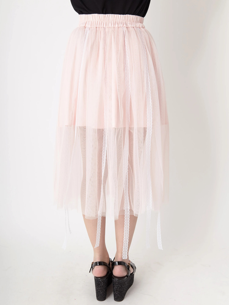 ドロップレースチュールスカート - Ank Rouge(アンクルージュ)の
