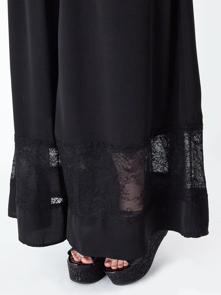 希少 TOUJOURS ハンドレース コットンパンツ アンティーク ONKUL 17℃ レディース パンツ Romantic Lace コードレース裾レース切替