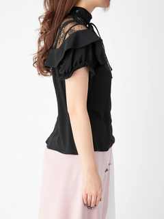 レース切り替えブラウス