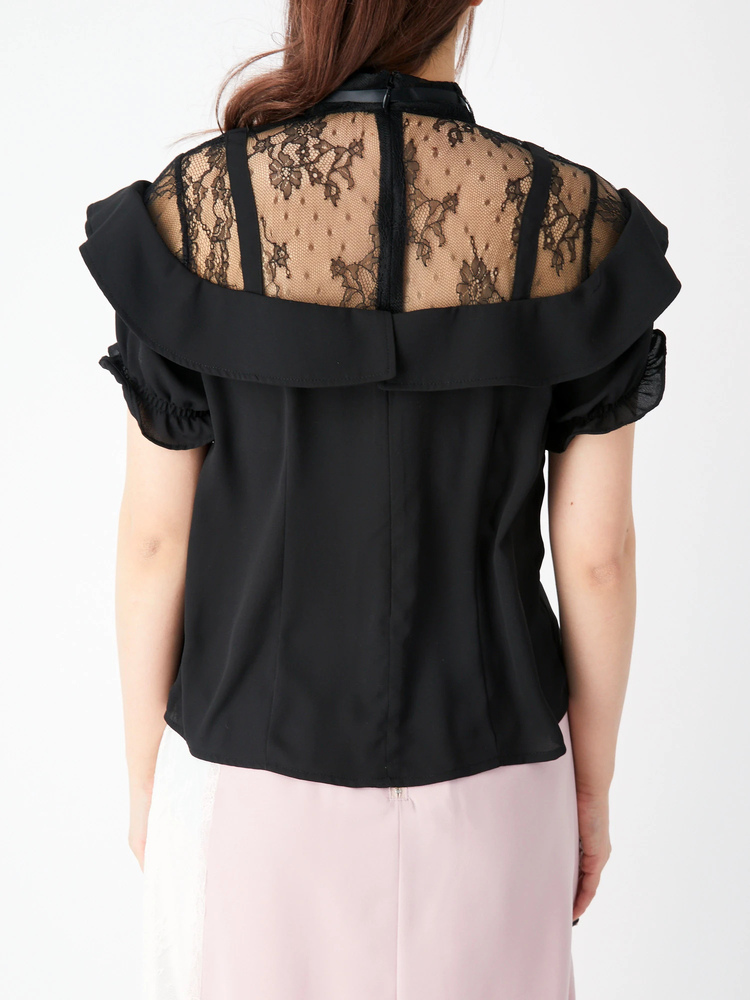 レース切り替えブラウス - Ank Rouge(アンクルージュ)のシャツ