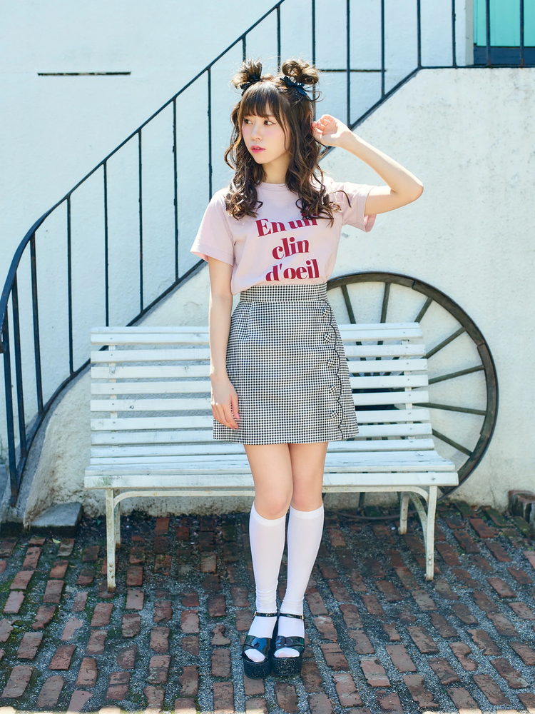 ギンガムスカラップ台形ミニSK - Ank Rouge(アンクルージュ)の