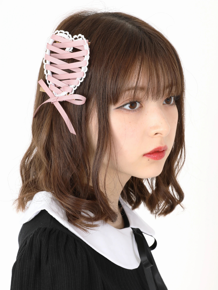 スピンドルリボンピン - Ank Rouge(アンクルージュ)のヘッドアクセ