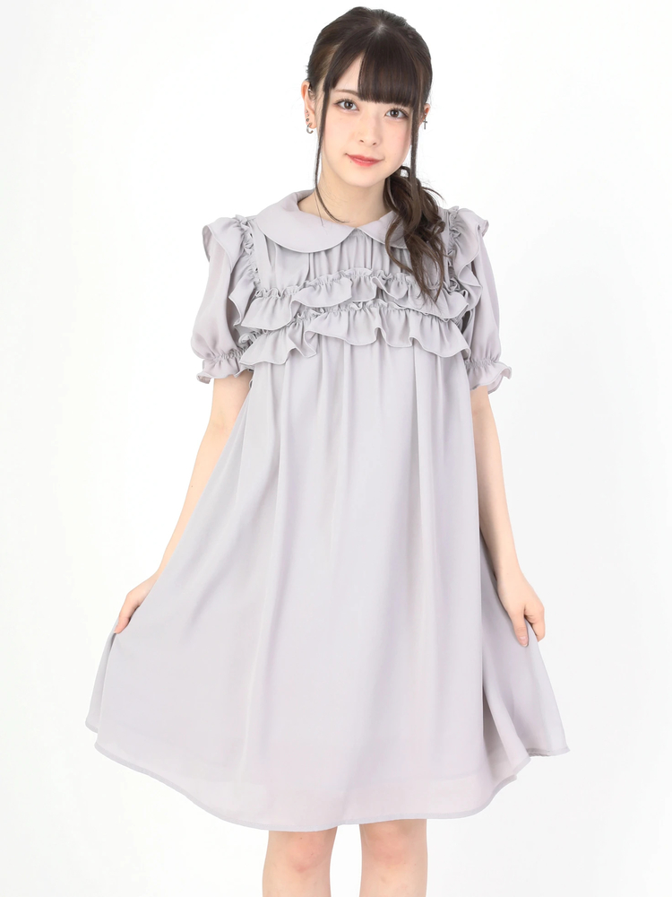 Aラインフリルワンピース - Ank Rouge(アンクルージュ)のワンピース