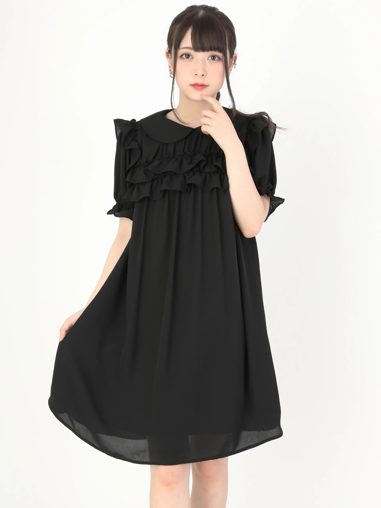 Aラインフリルワンピース - Ank Rouge(アンクルージュ)のワンピース