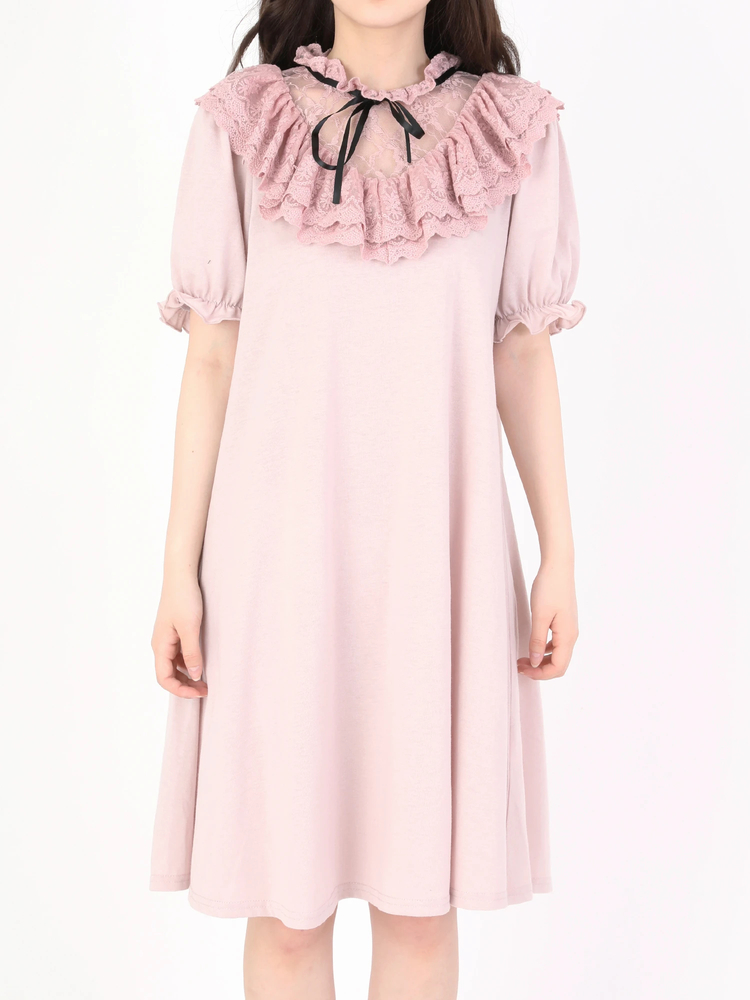 ALBINAbyGOLDS♡タグ付き♡ラッフルフリルレース♡ワンピース♡ピンク ALBINAbyGOLDS♡タグ付き♡ラッフルフリルレース♡ワンピース♡ピンク