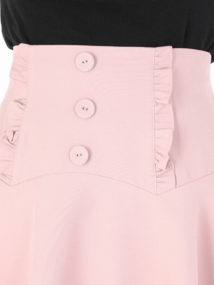 【極美品】シャネル　スカート サイドCCボタン❣️桜ピンク❣️入卒式も38 極美品】シャネルスカート サイドCCボタン❣️桜より濃いピンク❣️入