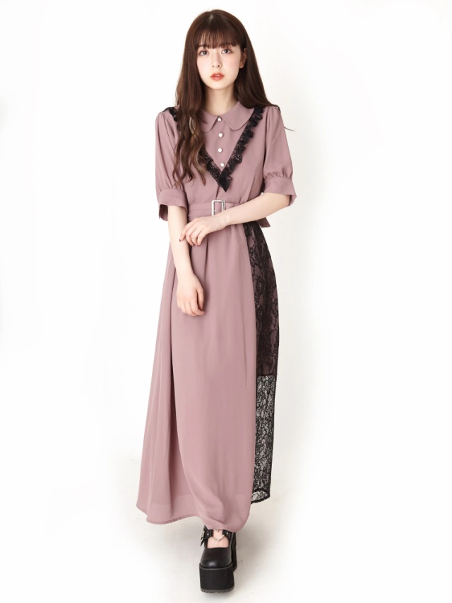 レース切り替えマキシワンピース - Ank Rouge(アンクルージュ)のマキシ  