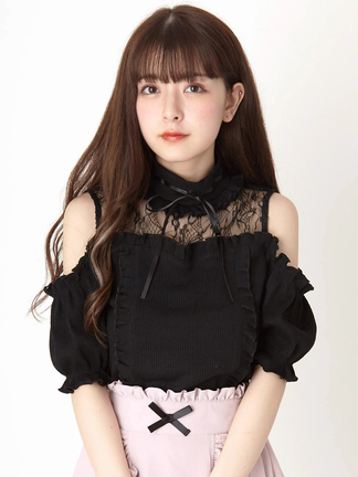 AnkRouge オフショルトップス オフショルテレコTOPS - Ank Rouge(アンクルージュ)のTシャツ