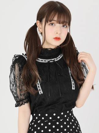 ハシゴレースTOPS - Ank Rouge(アンクルージュ)のTシャツ・カットソー