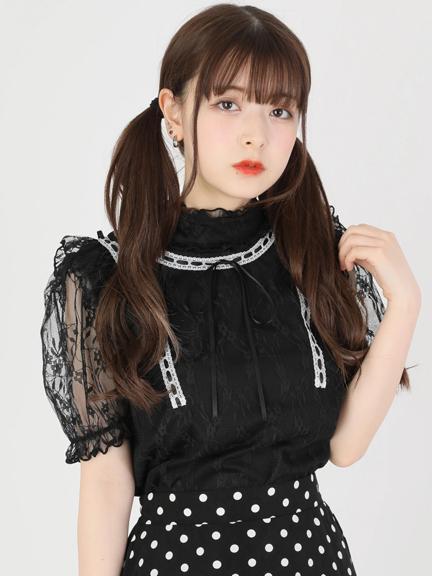 ハシゴレースTOPS - Ank Rouge(アンクルージュ)のTシャツ・カットソー