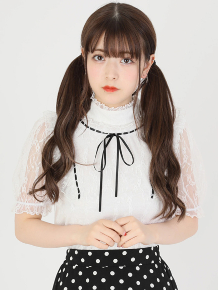 ハシゴレースTOPS - Ank Rouge(アンクルージュ)のTシャツ・カットソー