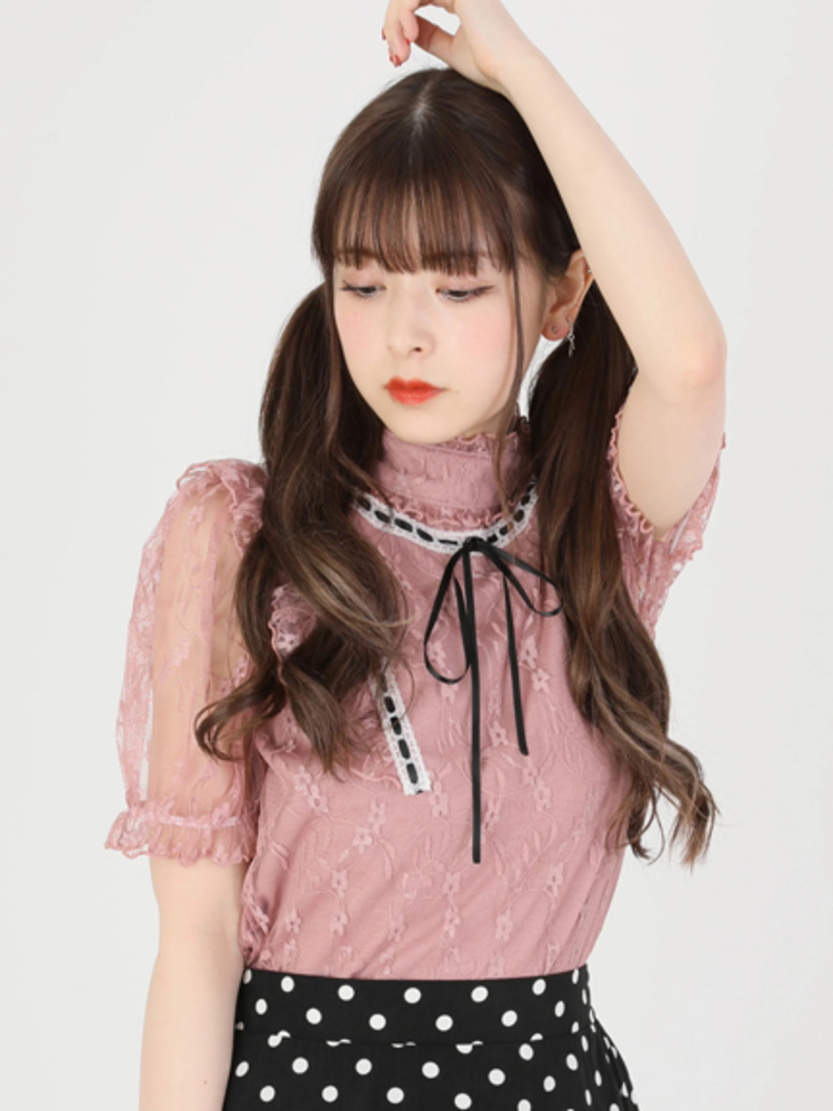 ハシゴレースTOPS - Ank Rouge(アンクルージュ)のTシャツ・カットソー
