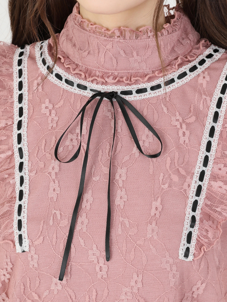 ハシゴレースTOPS - Ank Rouge(アンクルージュ)のTシャツ・カットソー