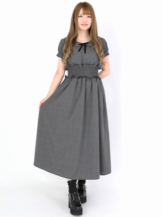 グレンチェックロングワンピース - Ank Rouge(アンクルージュ)のマキシ