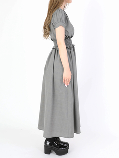 グレンチェックロングワンピース