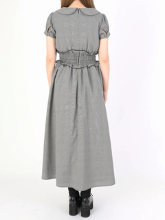 グレンチェックロングワンピース