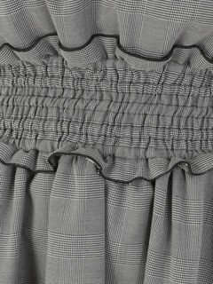 グレンチェックロングワンピース