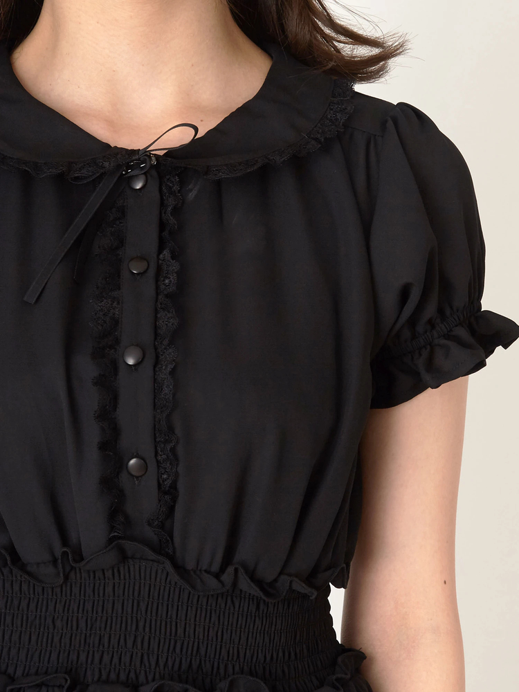 ★ ⭐︎心愛⭐︎★ HERMES シルク混　ドローストリング 半袖ワンピース 心愛⭐︎様専用☆ HERMES シルク混 ドローストリング 半袖ワンピース