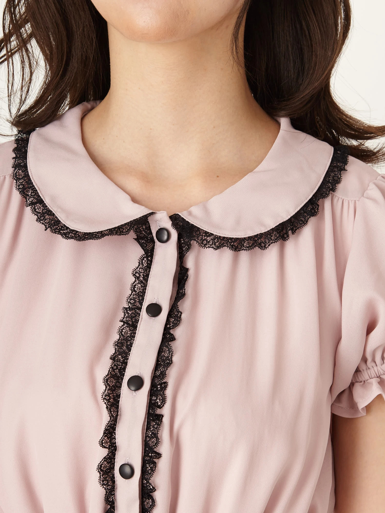 ジョーゼットシャーリングロングワンピース - Ank Rouge(アン