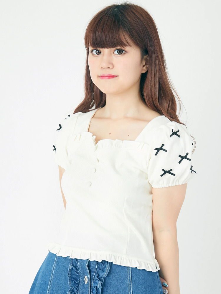 PetitRibbonパフトップス - Ank Rouge(アンクルージュ)のTシャツ