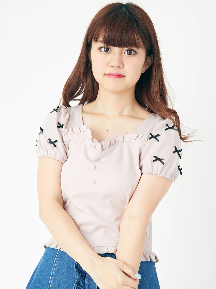 PetitRibbonパフトップス - Ank Rouge(アンクルージュ)のTシャツ