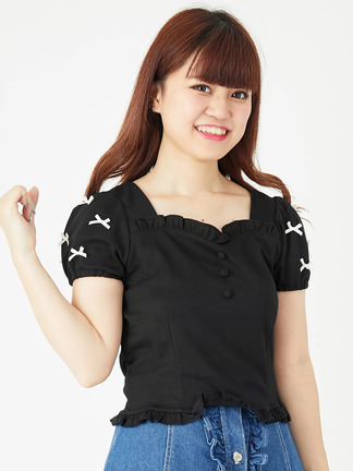 PetitRibbonパフトップス - Ank Rouge(アンクルージュ)のTシャツ