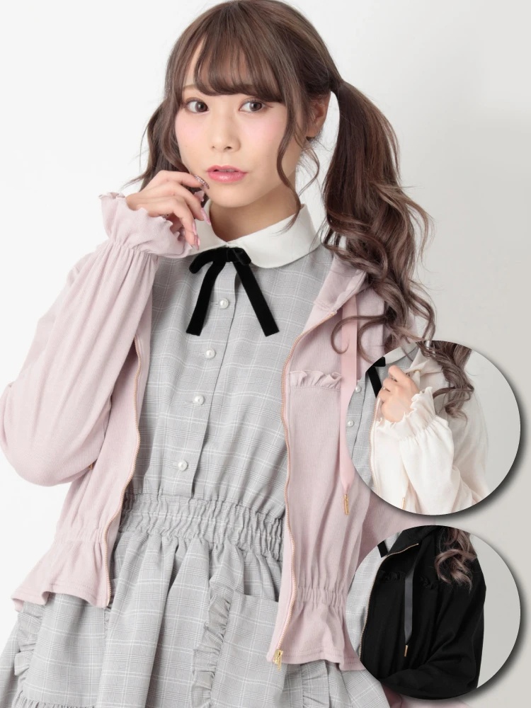 テレコフリルパーカー Ank Rouge アンクルージュ のパーカ ファッション通販 Ailand アイランド
