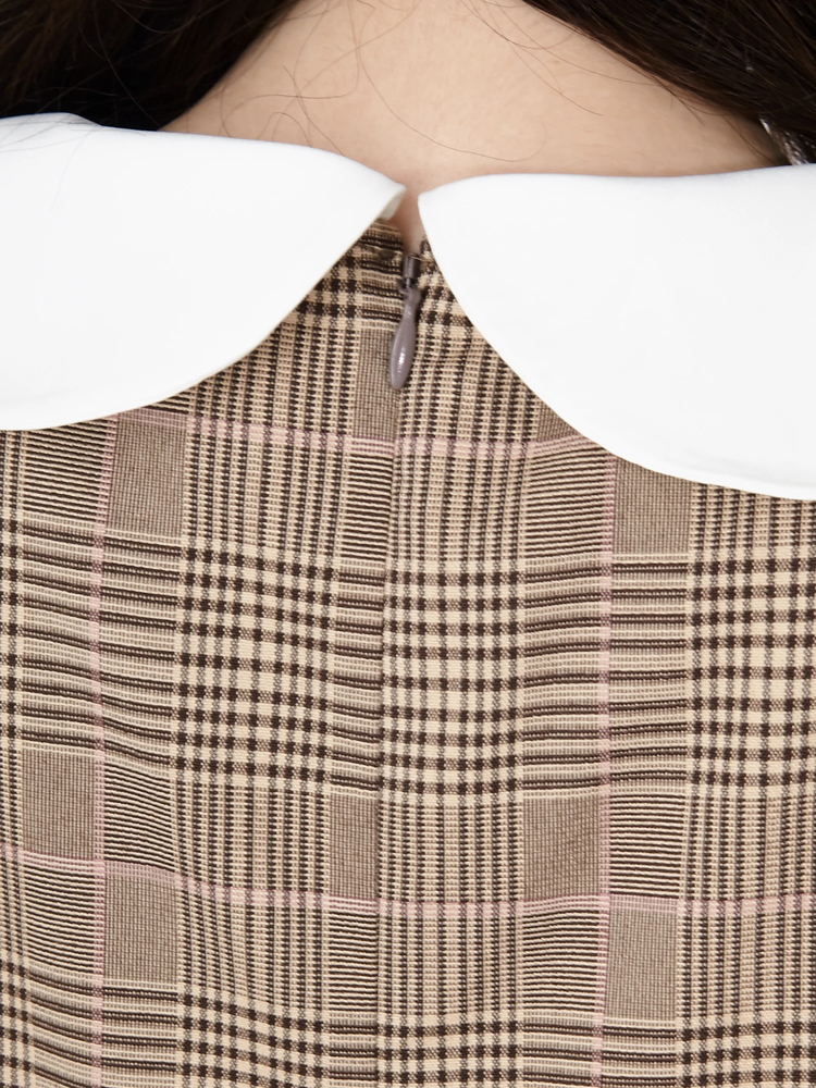 Lumignon♥original check pocket fur scallop op | Lumignon