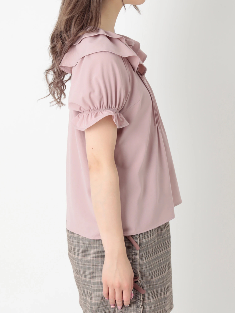 フリルカラーパフブラウス - Ank Rouge(アンクルージュ)のシャツ