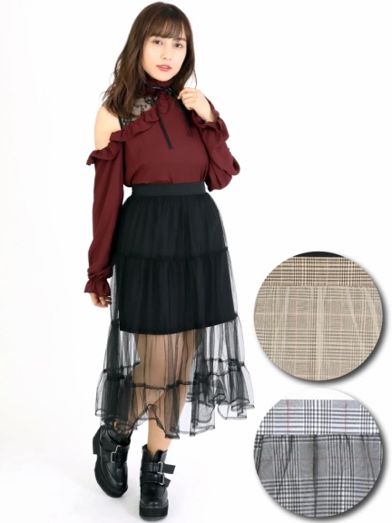 ティアードチュールスカート Ank Rouge アンクルージュ のスカート