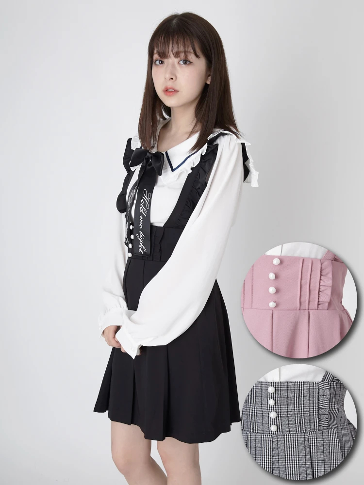 nagonstansプリーツスカート(サロペット)S nagonstans(ナゴンスタンス) Suspenders skirtサロペット